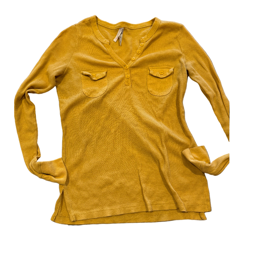 Yellow Long Sleeve Henley