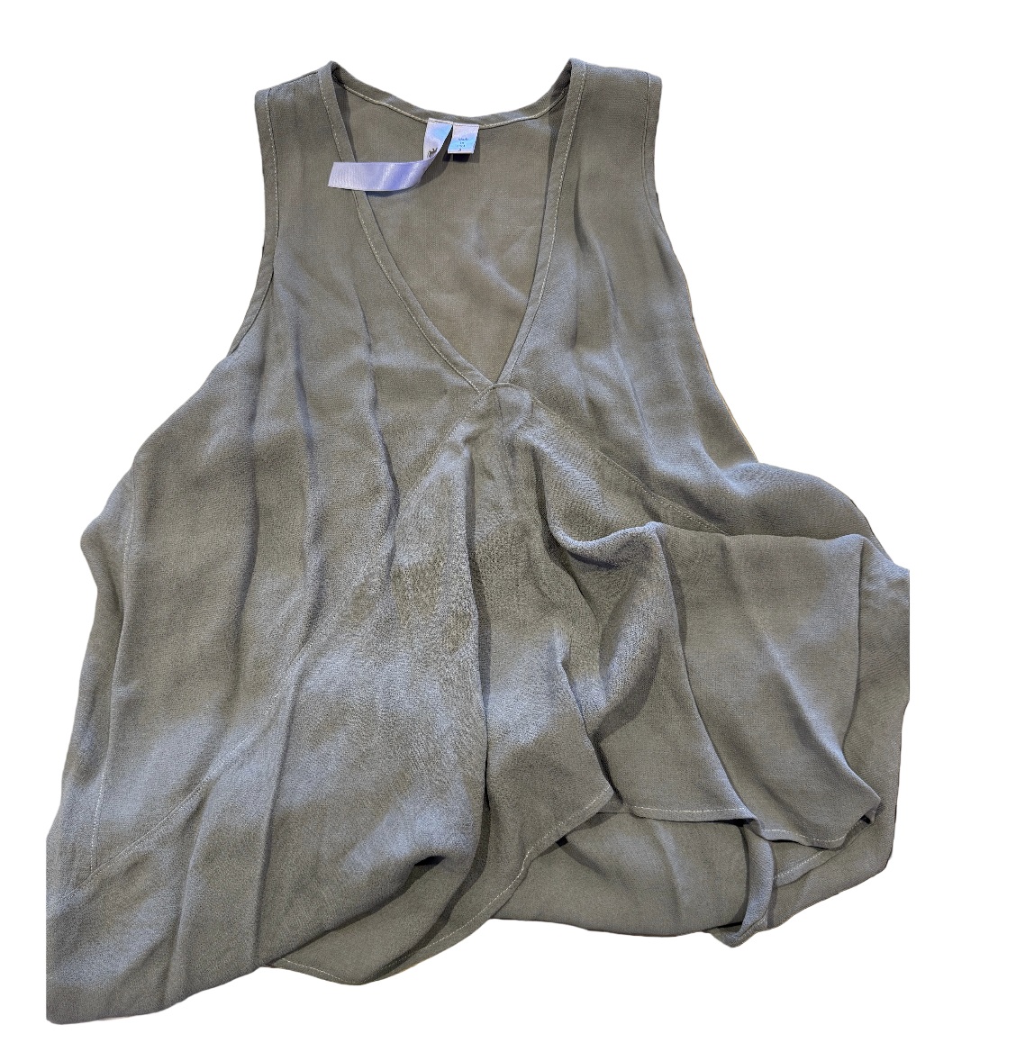 Gray Chiffon Tank Top