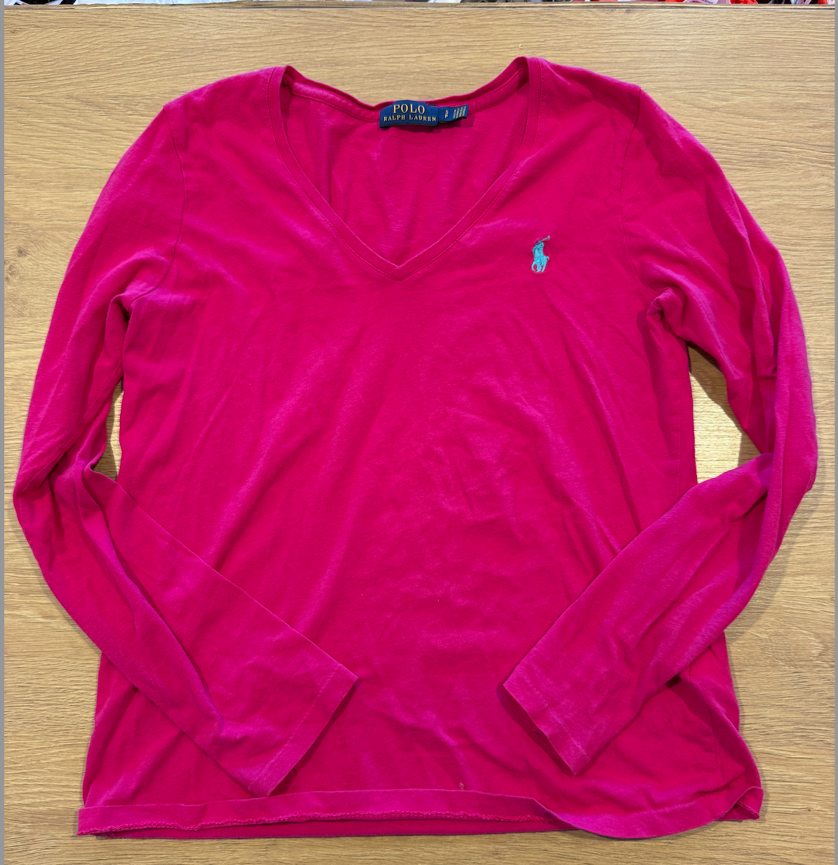 Y2K Preppy Classic Hot Pink Long Sleeve Ralph Lauren Shirt
