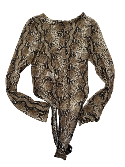 Sheer Snakeskin Bodysuit (New With Tags)