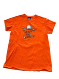 Orange t-shirt with graphic design