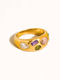 Orlume 18K Gold Non-Tarnish Colorful Dome Ring