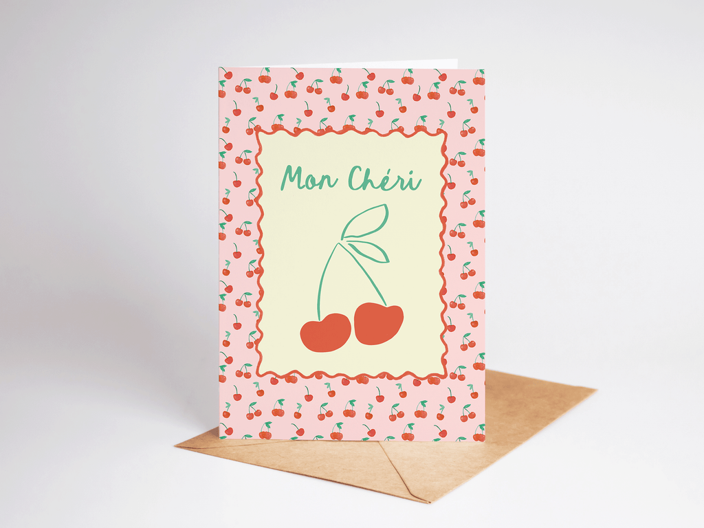 Mon Chéri Cherry Greeting Card
