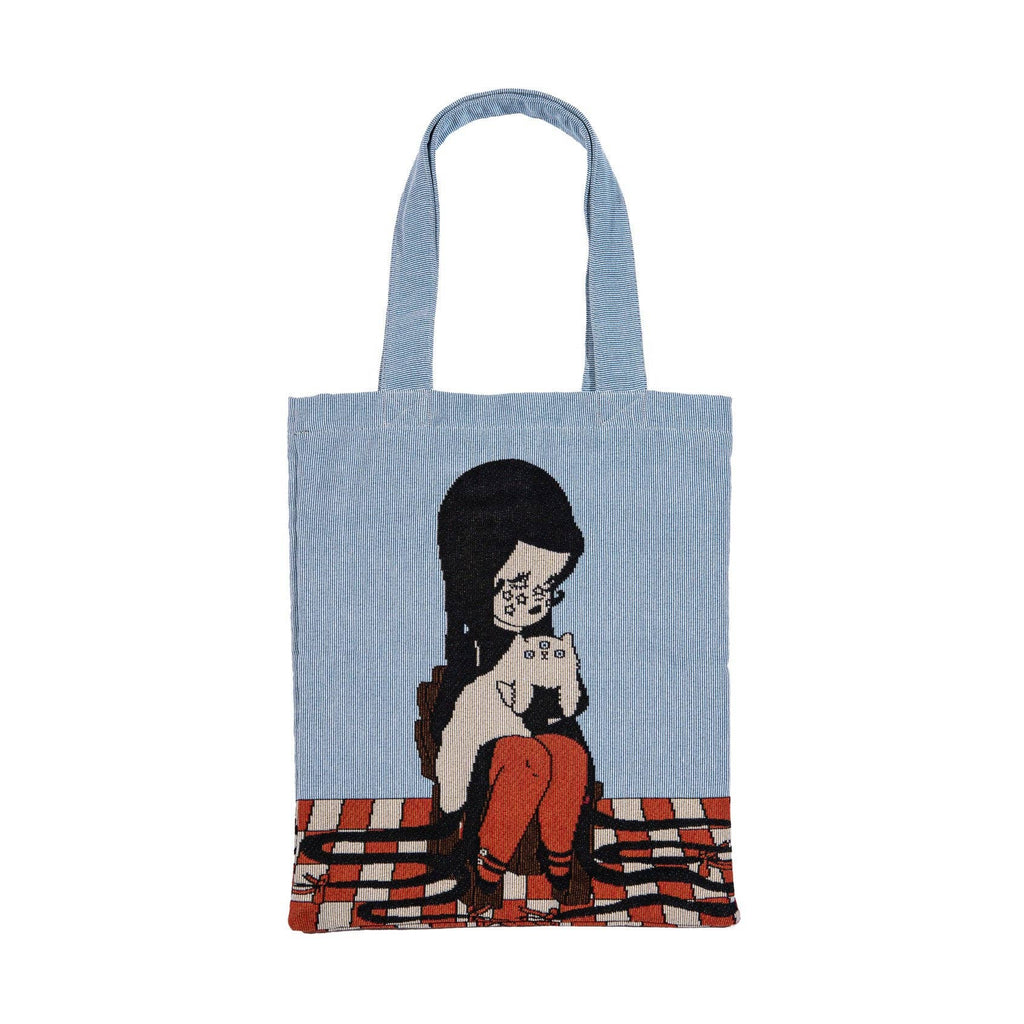 Valfre "Love Cats Blanco" Woven Tote