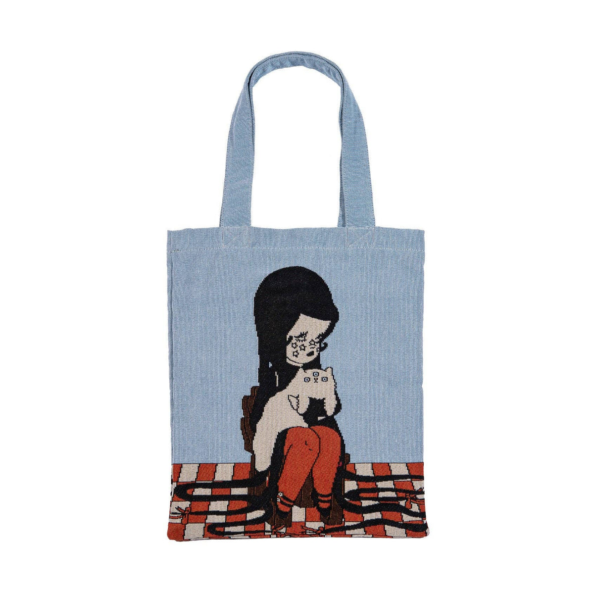 Valfre "Love Cats Blanco" Woven Tote