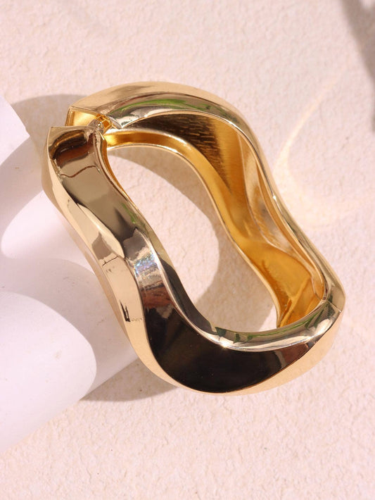 Wave Hinge Bangle Bracelet