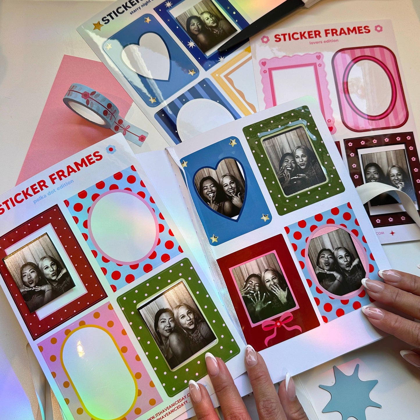 Sticker Frames: Polka Dot Edition