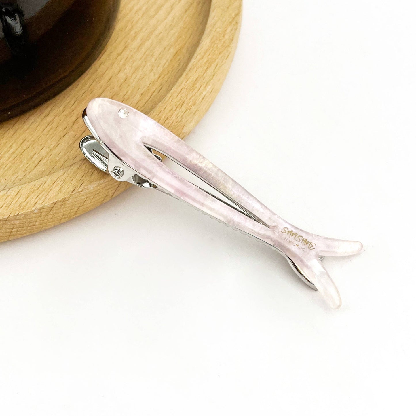 Hollow Fishbone Acetate Duckbill Hair Clip