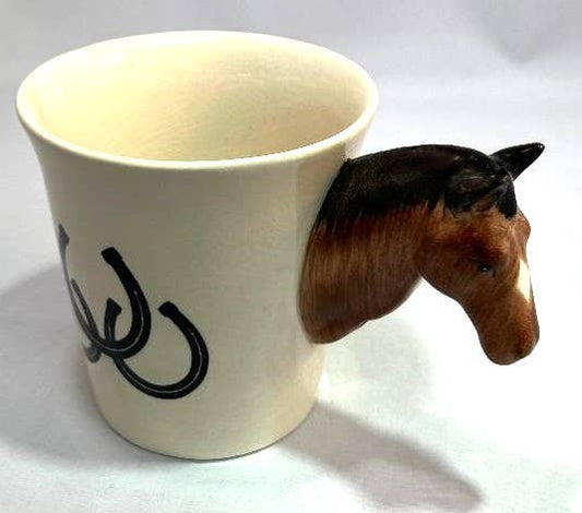 Lucky Horseshoe Horse Mug
