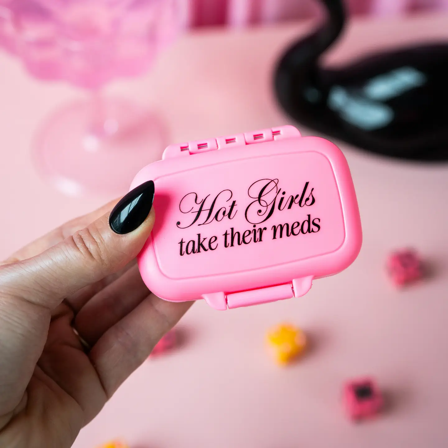 "Hot Girls Take Their Meds" Pill Case