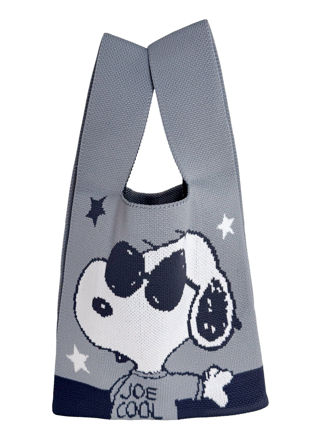 Snoopy "Joe Cool" Knitted Grey Mini Tote
