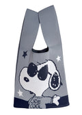 Snoopy "Joe Cool" Knitted Grey Mini Tote
