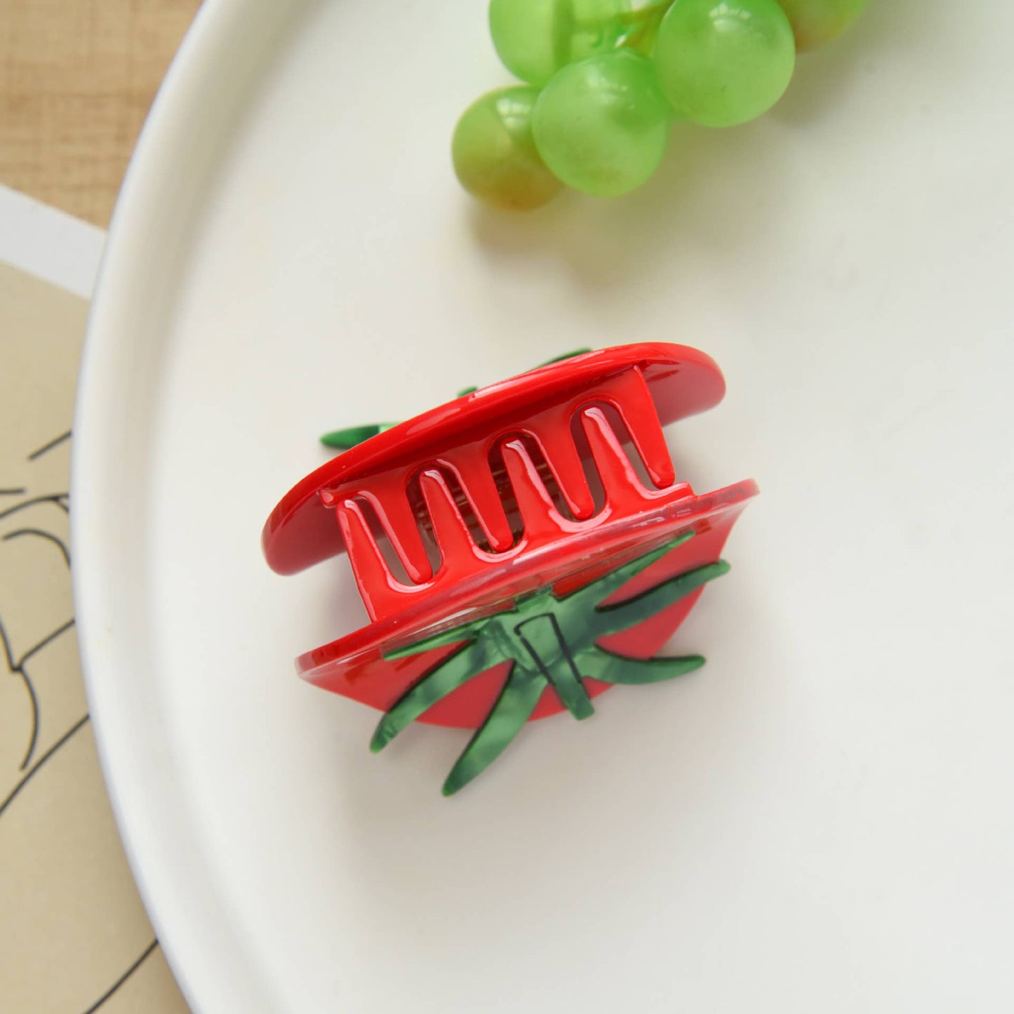 Tomato Acetate Hair Claw Clip