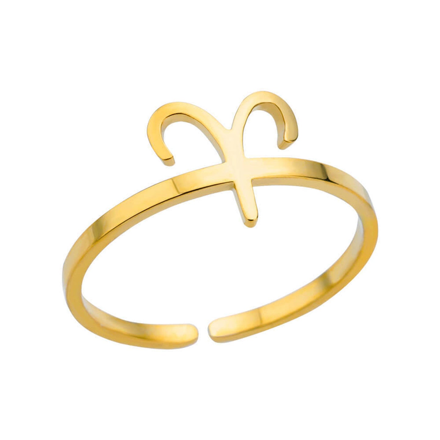 Zodiac Sign Gold Ring (Adjustable)