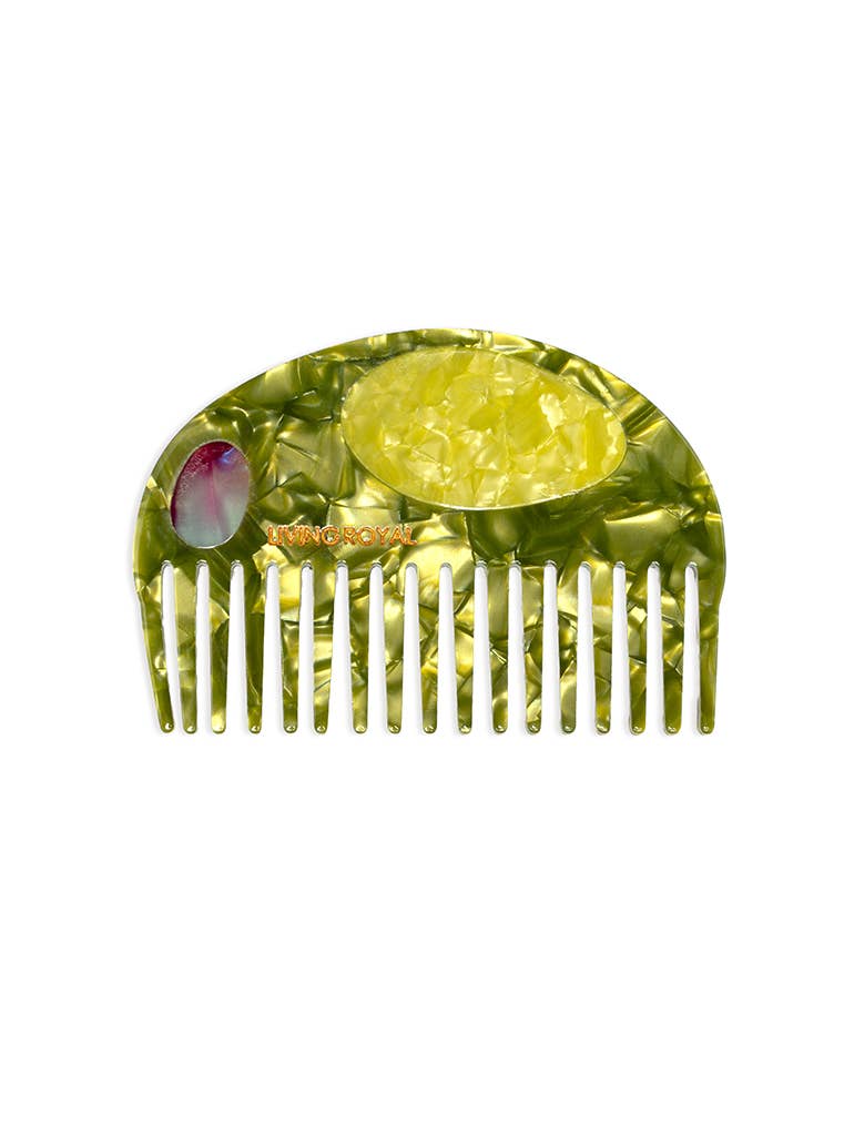 Wide-Tooth Martini Olive Mini Hair Comb