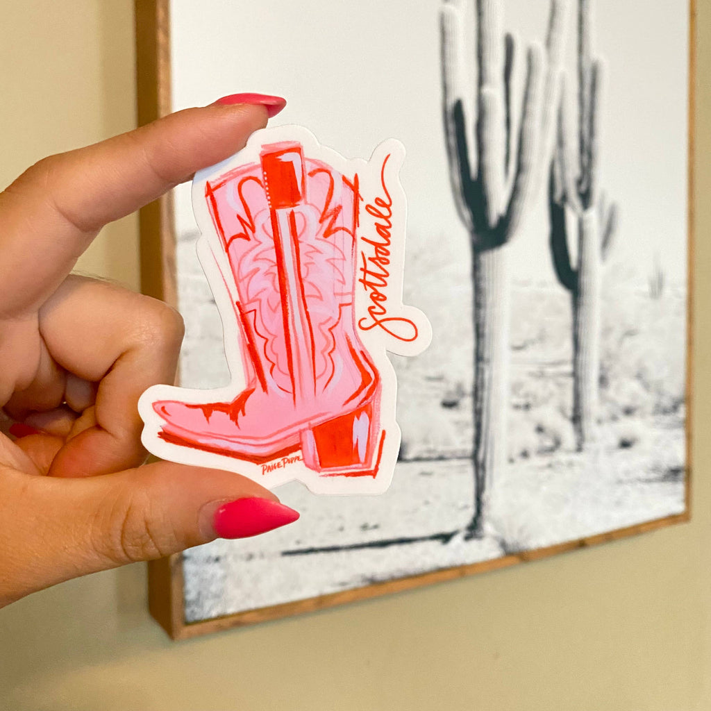 "Scottsdale" Cowboy Cowgirl Boot Sticker
