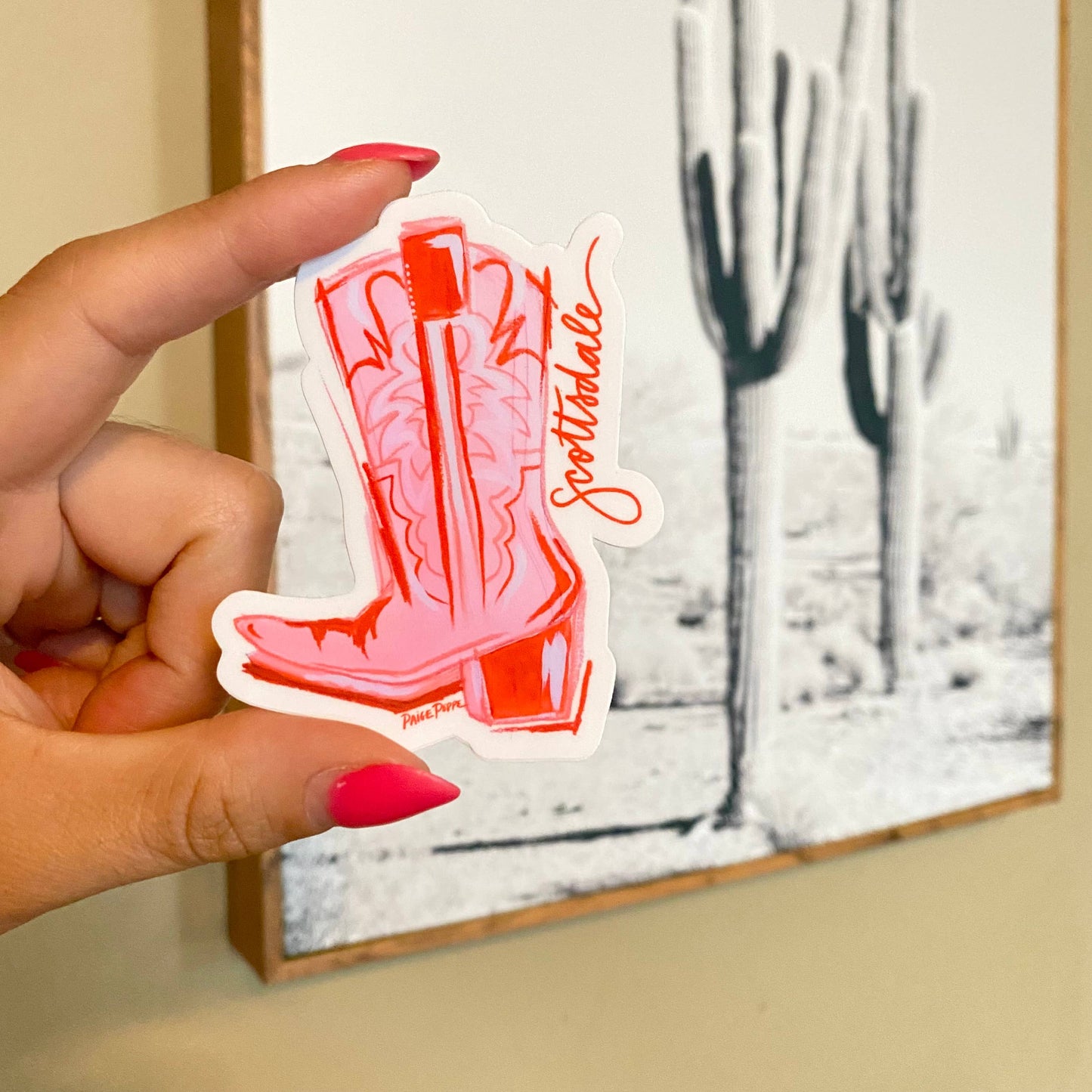 "Scottsdale" Cowboy Cowgirl Boot Sticker