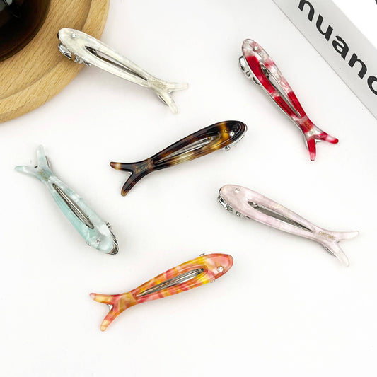 Hollow Fishbone Acetate Duckbill Hair Clip