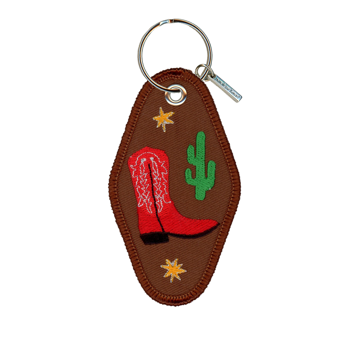Start Walkin Embroidered Keychain