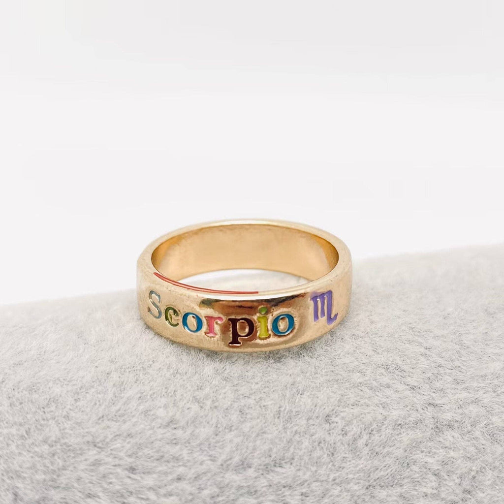 Enamel Zodiac Ring