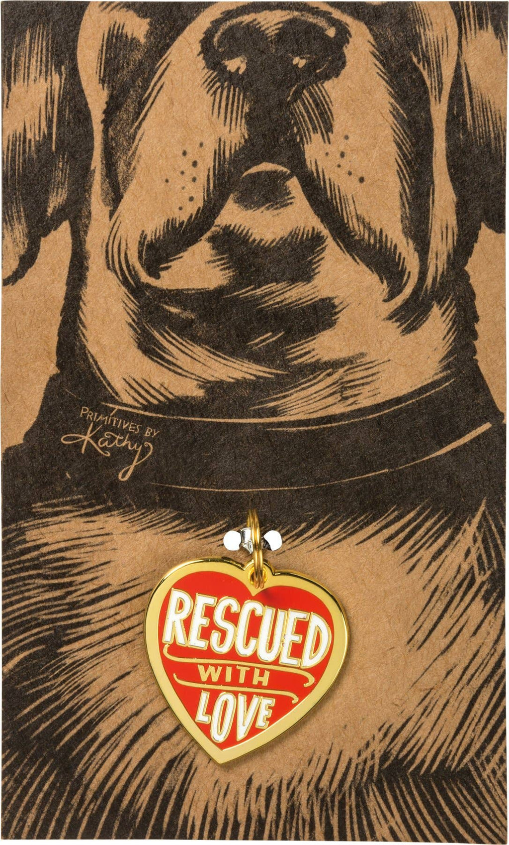 "Rescued With Love" Collar Charm