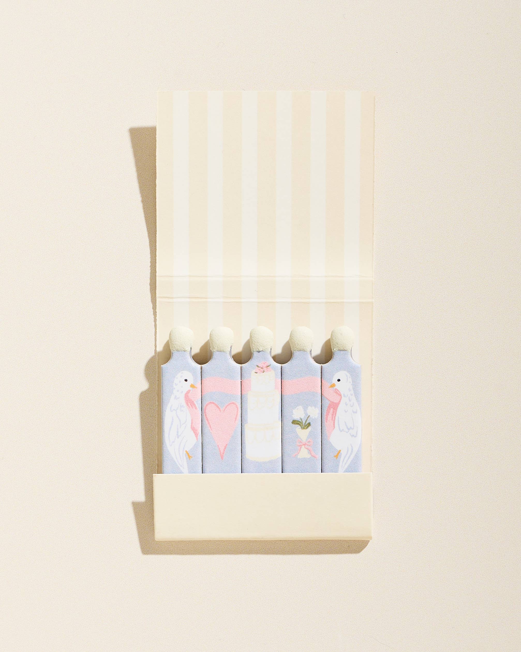"Match Made In Heaven"  Love Birds Stem Matchbook