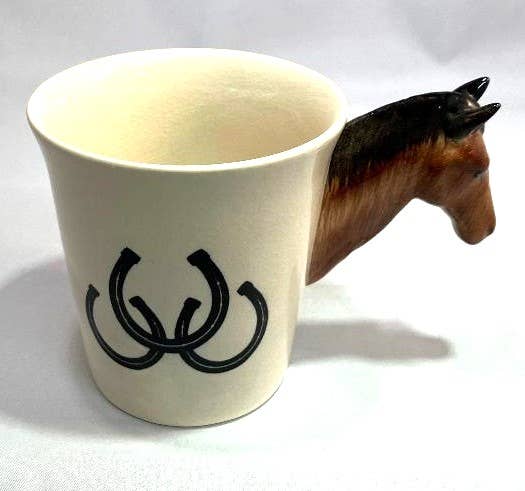 Lucky Horseshoe Horse Mug