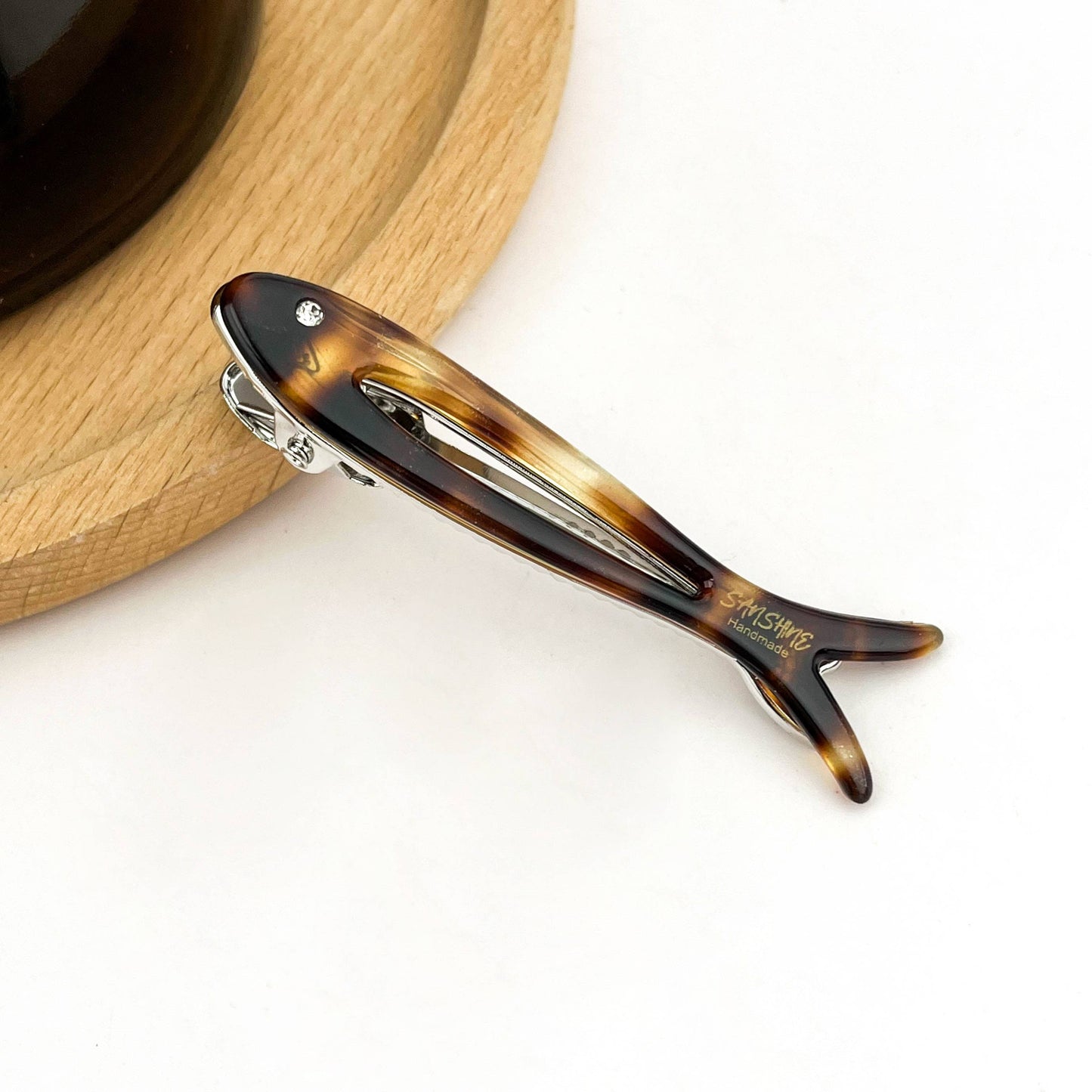 Hollow Fishbone Acetate Duckbill Hair Clip