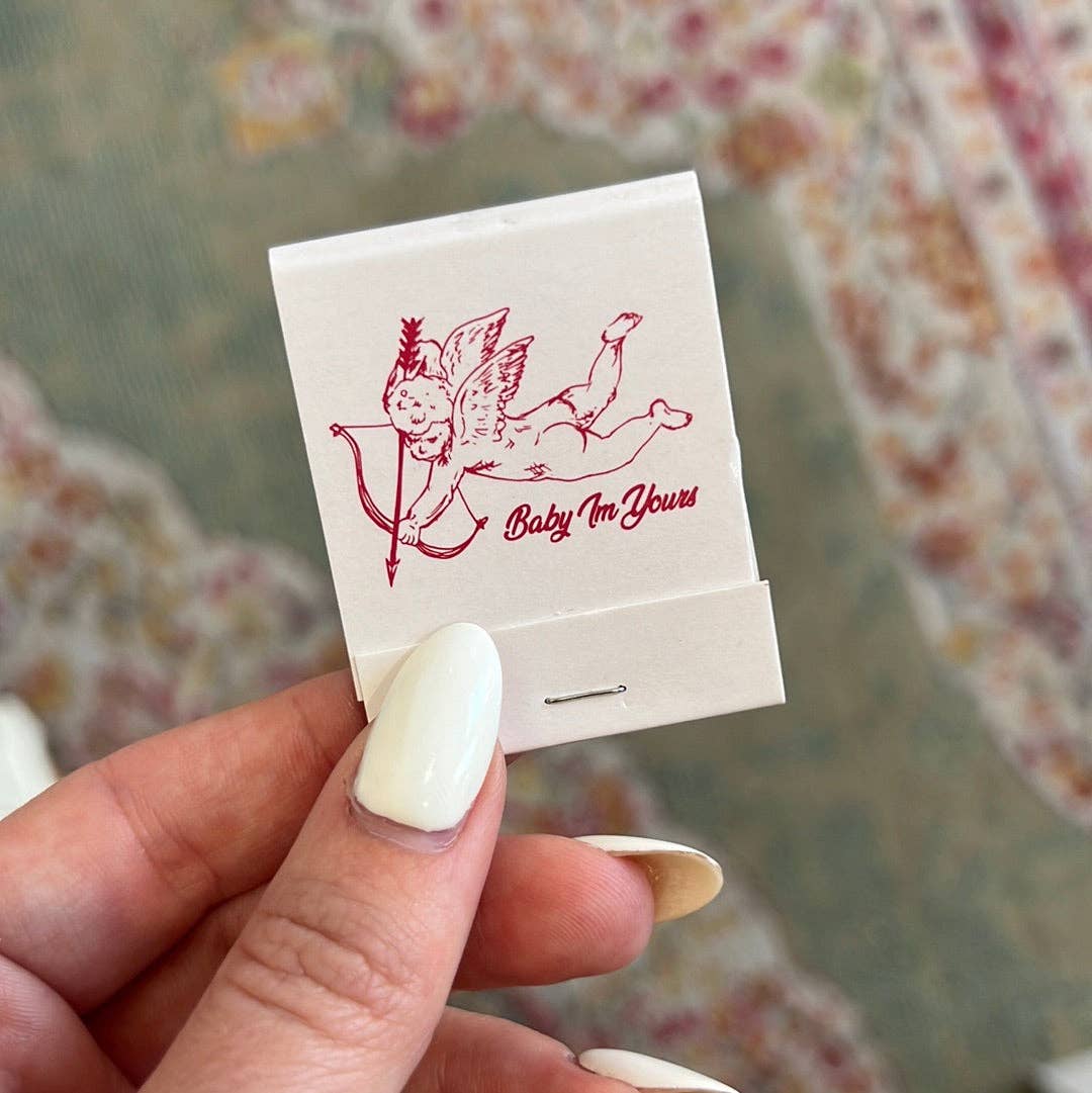 “Baby I’m Yours” Cupid Matchbook