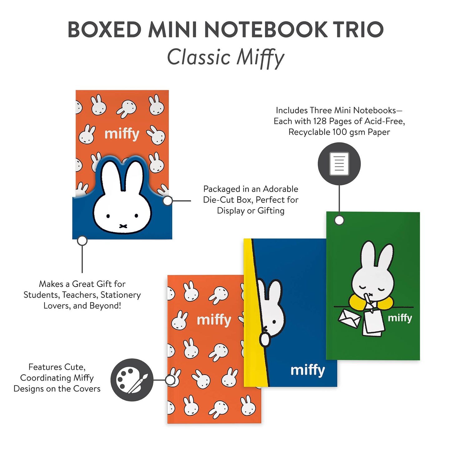 Classic Miffy Boxed Mini Notebook Trio