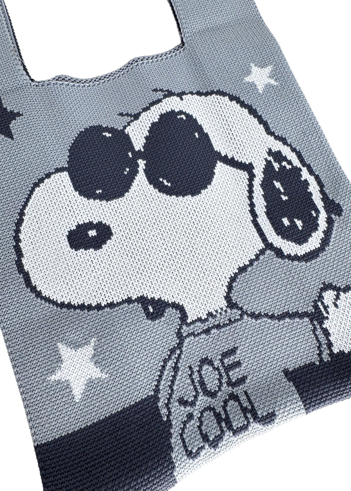 Snoopy "Joe Cool" Knitted Grey Mini Tote