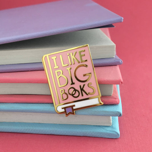 "I Like Big Books" Enamel Pin