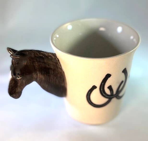 Lucky Horseshoe Horse Mug