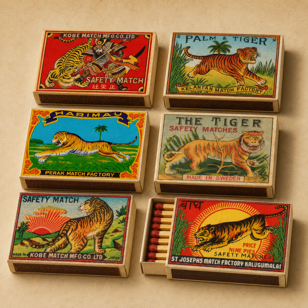 Vintage Tiger Matchbox