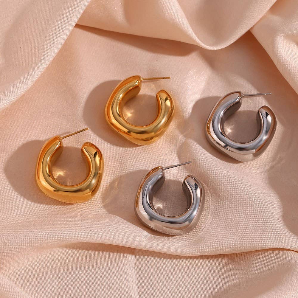 Stainless Steel Chunky Hoops