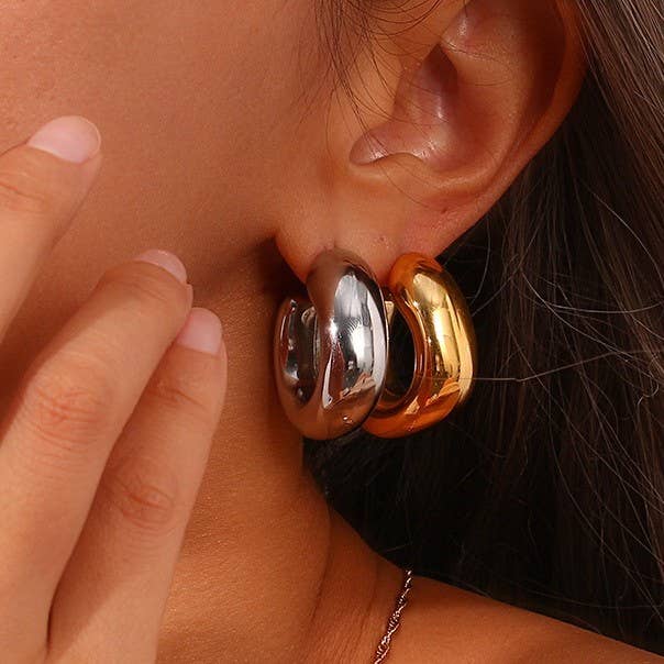 Stainless Steel Chunky Hoops