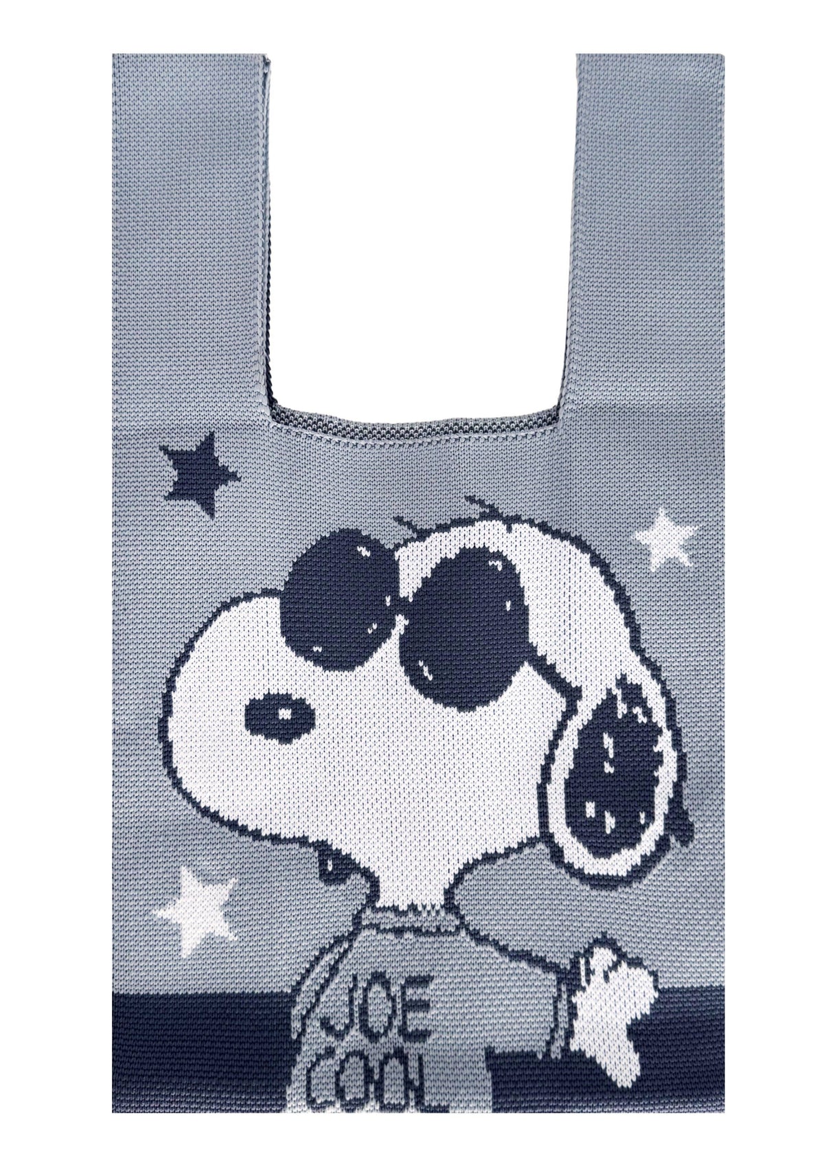 Snoopy "Joe Cool" Knitted Grey Mini Tote
