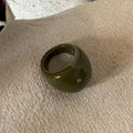 Minimalist Oval Resin Signet Ring