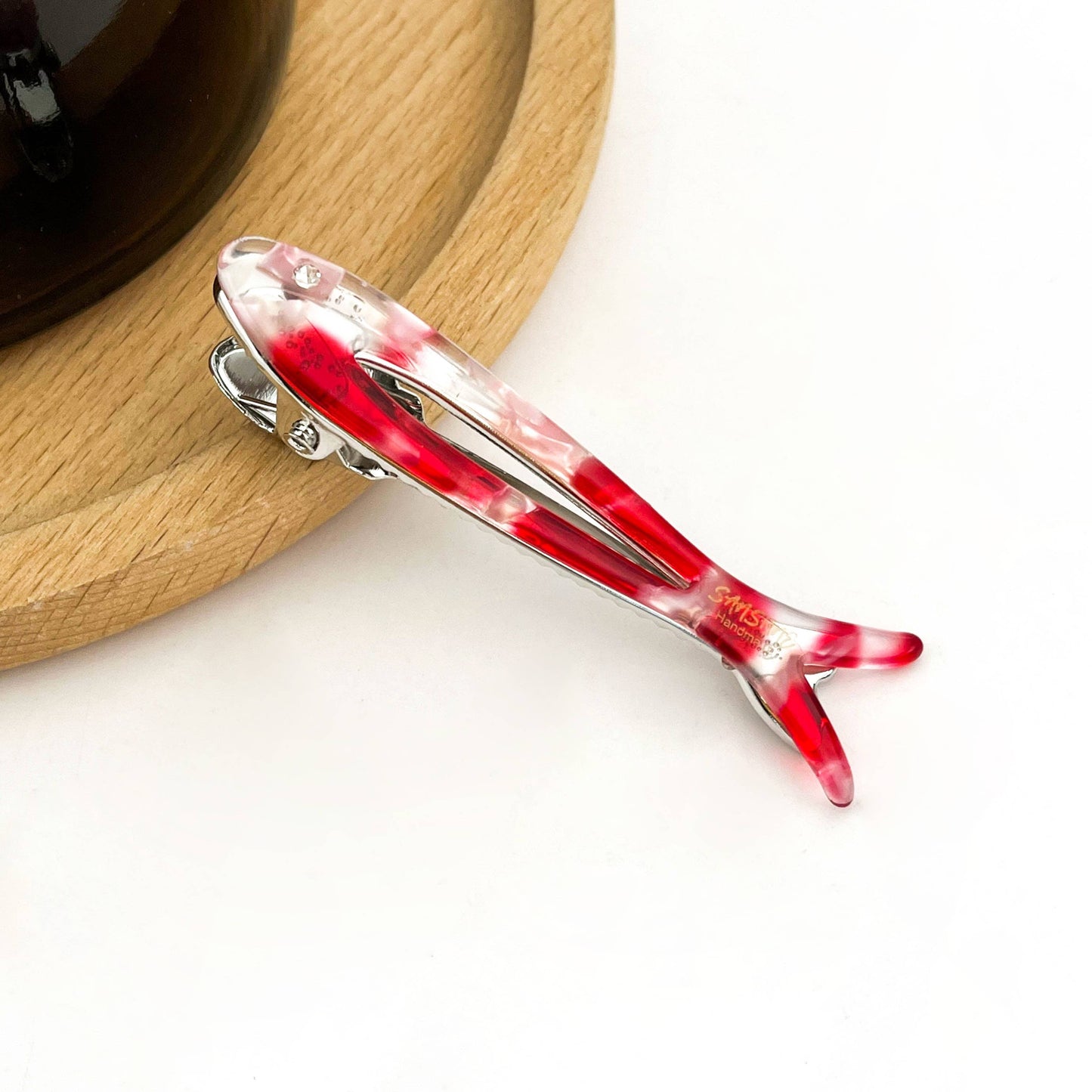 Hollow Fishbone Acetate Duckbill Hair Clip