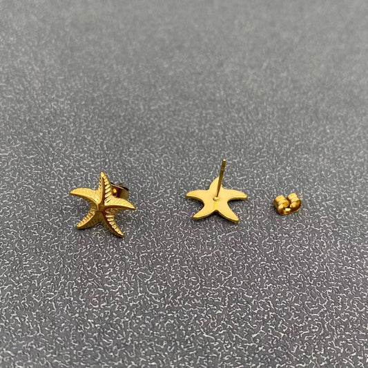 Golden Starfish Studs