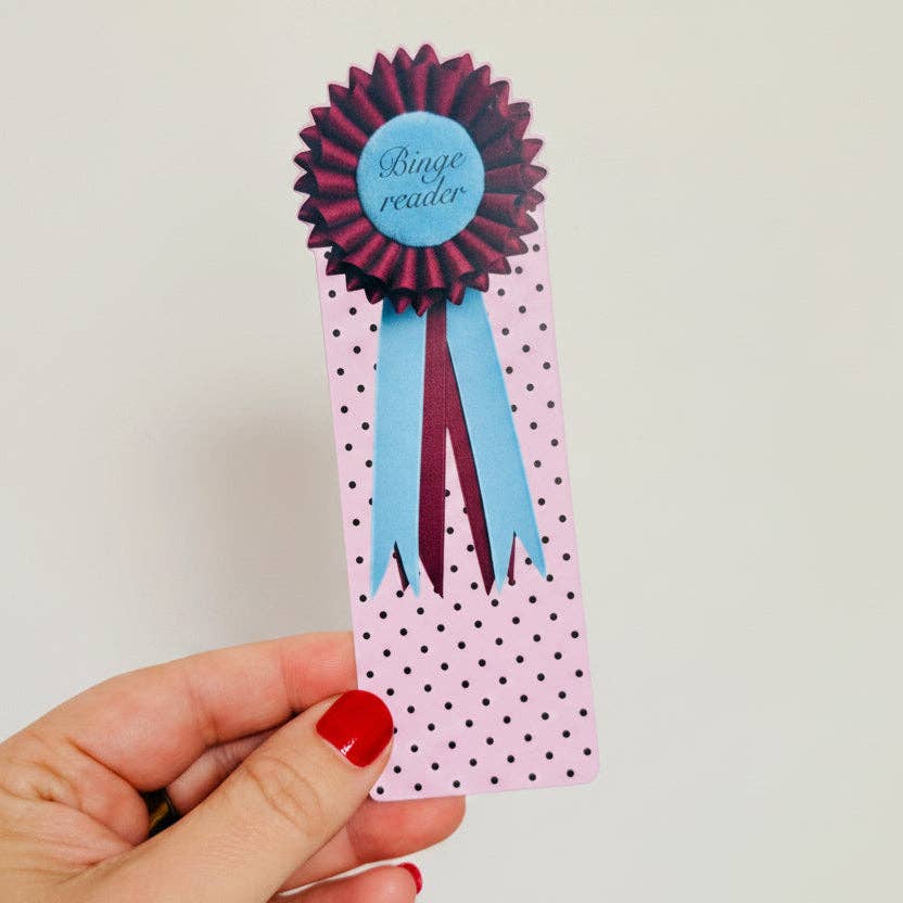 "Binge Reader" Prize Ribbon Bookmark