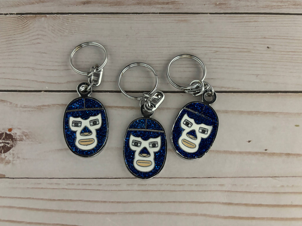 Blue Demon Luchador Lucha Libre Keychain