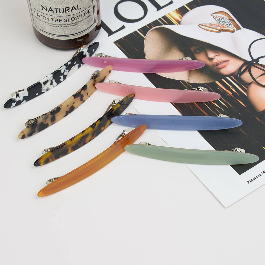 French Acetate Barrette Hair Clip