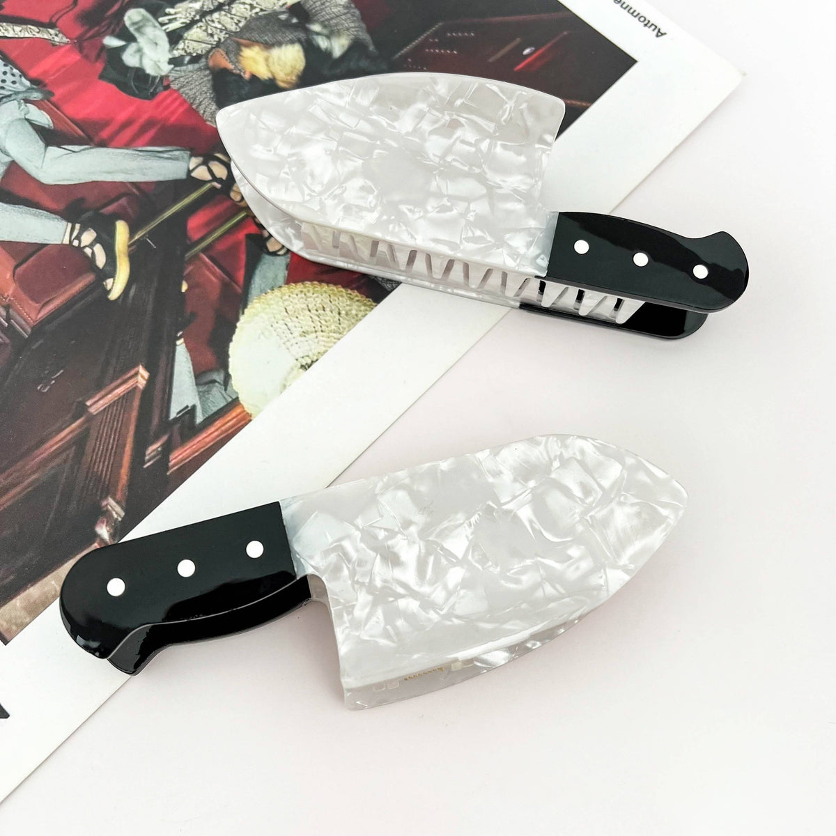 Novelty Knife Hair Claw Clip