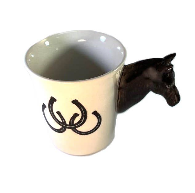 Lucky Horseshoe Horse Mug