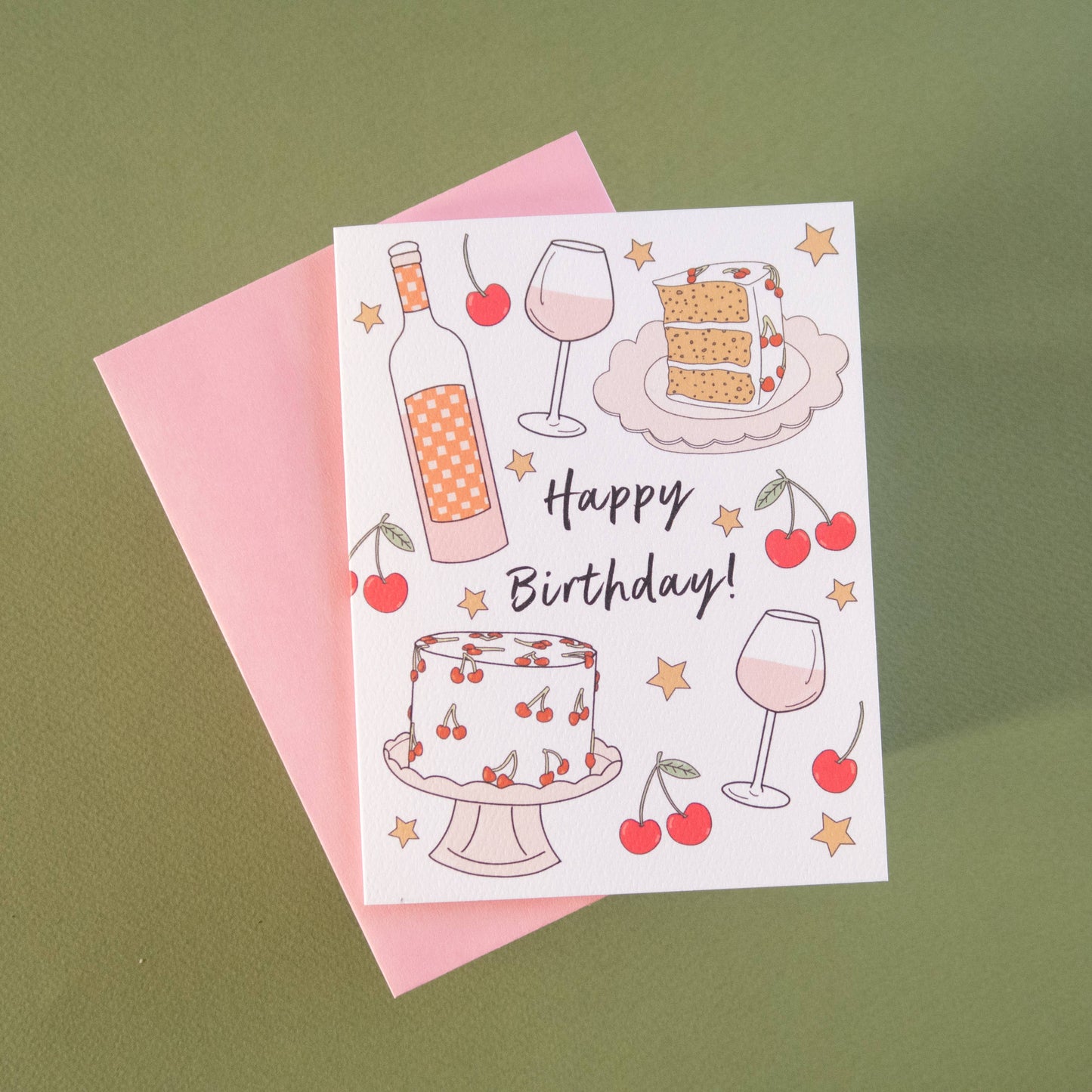 Birthday Cherries Birthday Card