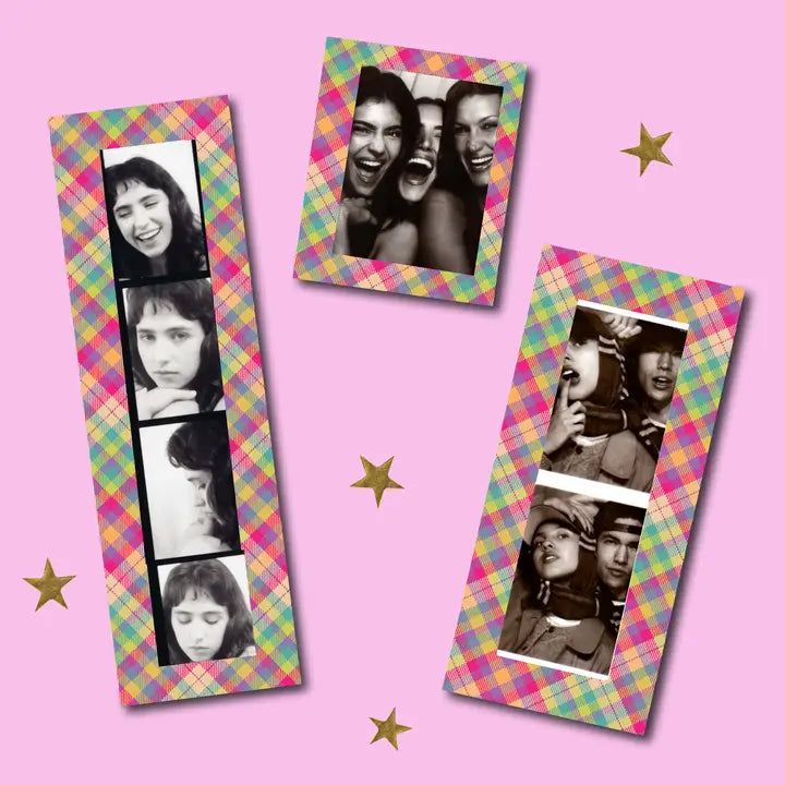 "TARTAN PRINCESS" Photo Strip Magnet Frame | Fridge Home Décor