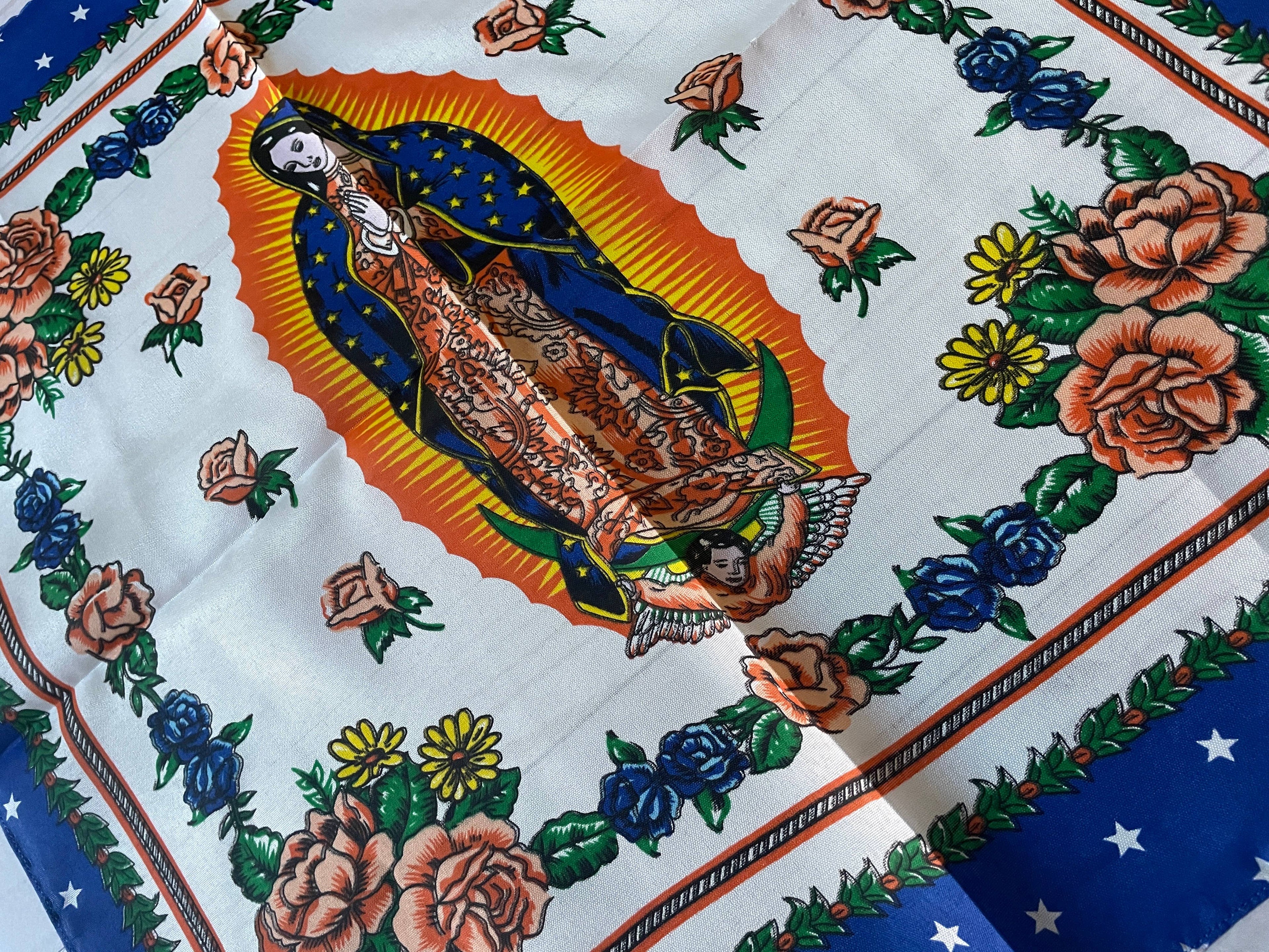 Virgen de Guadalupe Colorful "Paliacate" Scarf Bandana