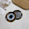 Swivel Compact Mirror | Tortoise Shell Evil Eye
