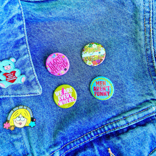 "Men Aren't Funny" Button
